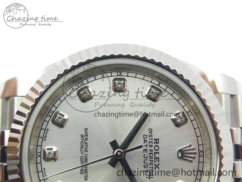 DateJust 126334 SS Noob 1:1 904L Best Edition Silver Dial Diamond on Jubilee Bracelet A3235