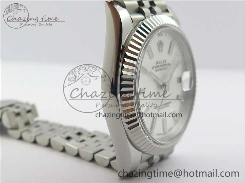 DateJust 126334 SS Noob 1:1 904L Best Edition Silver Dial Stick Markers on Jubilee Bracelet A3235