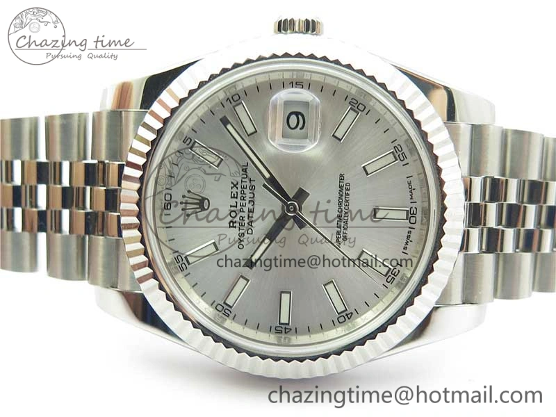 DateJust 126334 SS Noob 1:1 904L Best Edition Silver Dial Stick Markers on Jubilee Bracelet A3235
