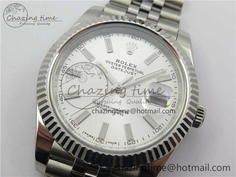 DateJust 126334 SS Noob 1:1 904L Best Edition Silver Dial Stick Markers on Jubilee Bracelet A3235