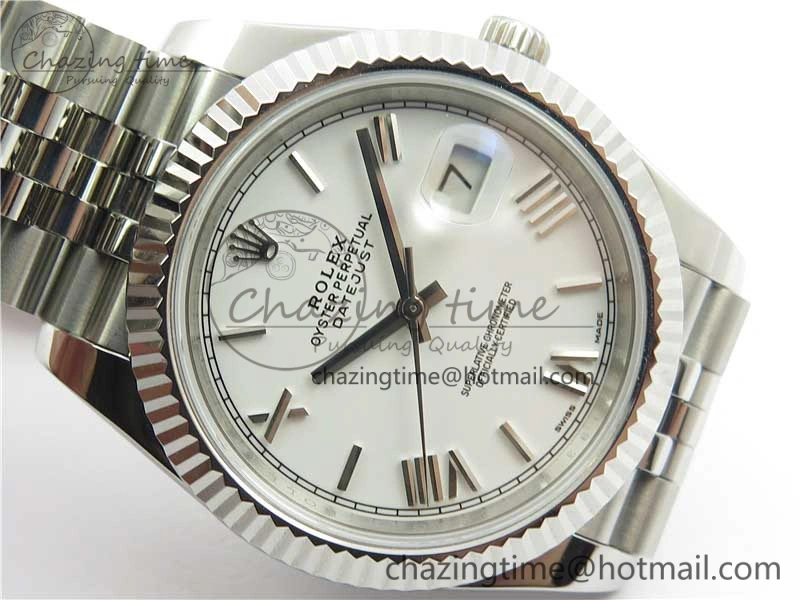 DateJust 126334 SS Noob 1:1 904L Best Edition White Dial Roman Markers on Jubilee Bracelet A3235