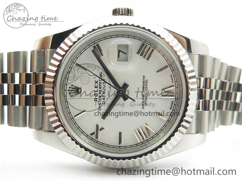 DateJust 126334 SS Noob 1:1 904L Best Edition White Dial Roman Markers on Jubilee Bracelet A3235