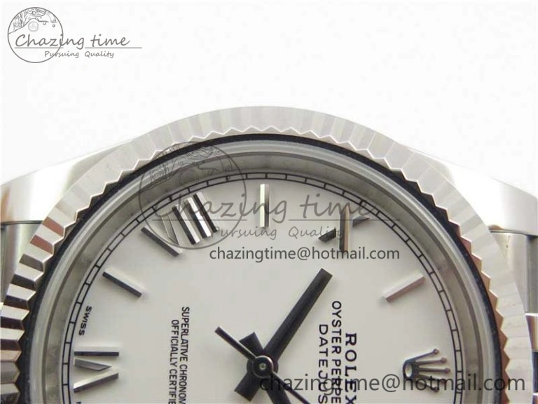 DateJust 126334 SS Noob 1:1 904L Best Edition White Dial Roman Markers on Jubilee Bracelet A3235