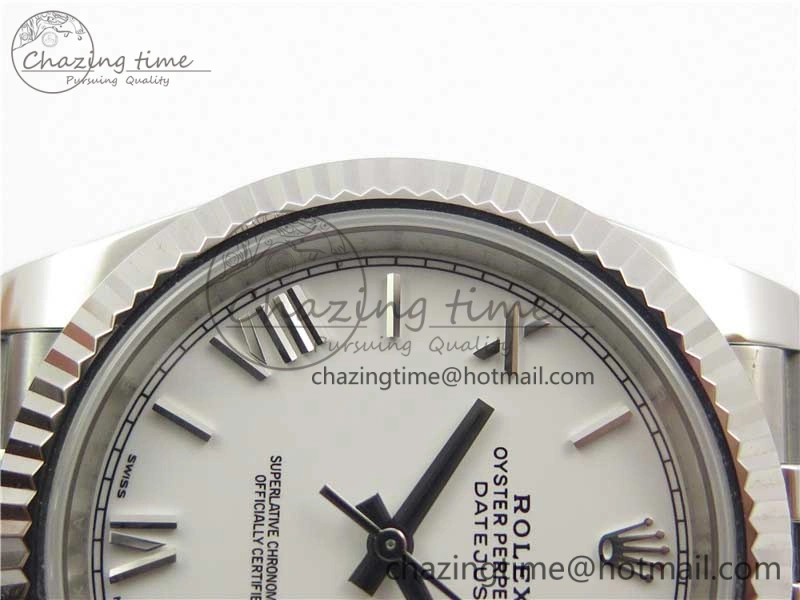 DateJust 126334 SS Noob 1:1 904L Best Edition White Dial Roman Markers on Jubilee Bracelet A3235