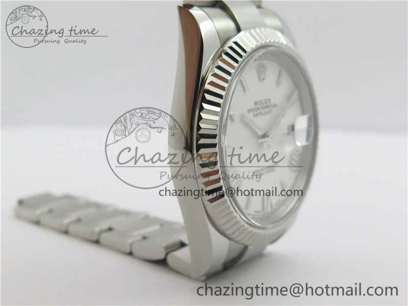 DateJust 126334 SS Noob 1:1 904L Best Edition White Dial Roman Markers on Oyster Bracelet A3235
