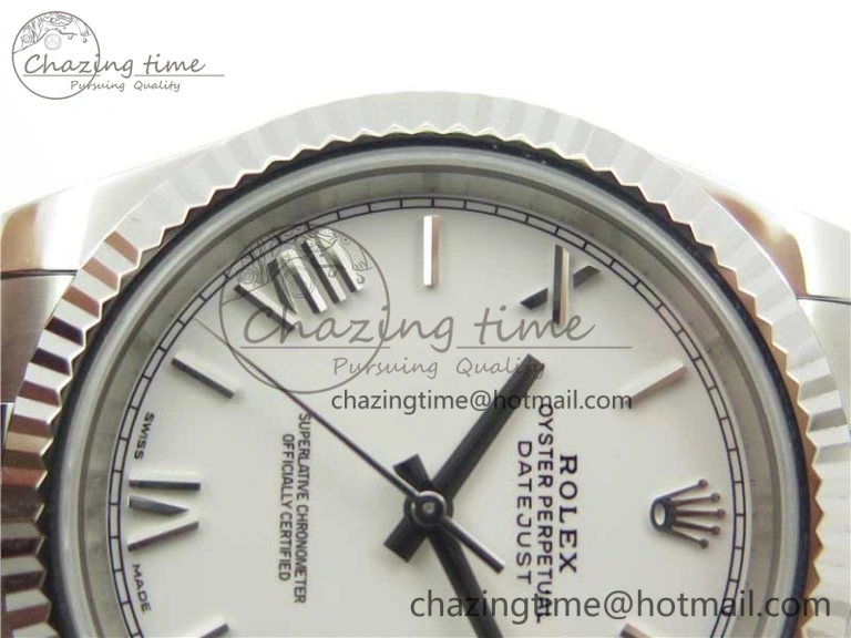 DateJust 126334 SS Noob 1:1 904L Best Edition White Dial Roman Markers on Oyster Bracelet A3235