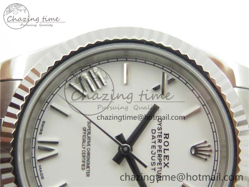 DateJust 126334 SS Noob 1:1 904L Best Edition White Dial Roman Markers on Oyster Bracelet A3235