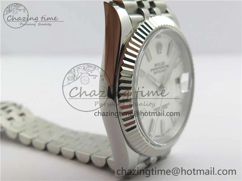DateJust 126334 SS Noob 1:1 904L Best Edition White Dial Stick Markers on Jubilee Bracelet A3235
