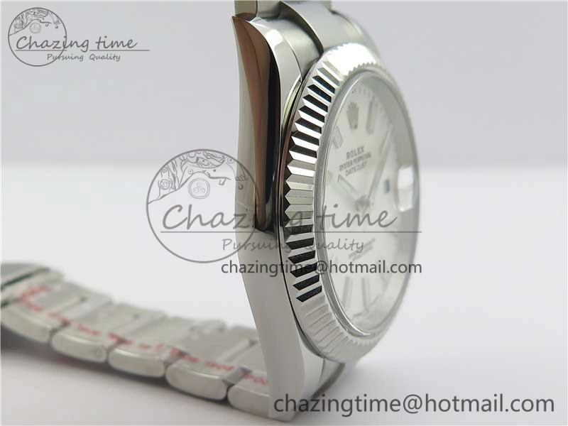 DateJust 126334 SS Noob 1:1 904L Best Edition White Dial Stick Markers on Oyster Bracelet A3235