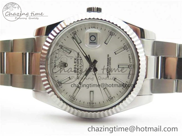 DateJust 126334 SS Noob 1:1 904L Best Edition White Dial Stick Markers on Oyster Bracelet A3235