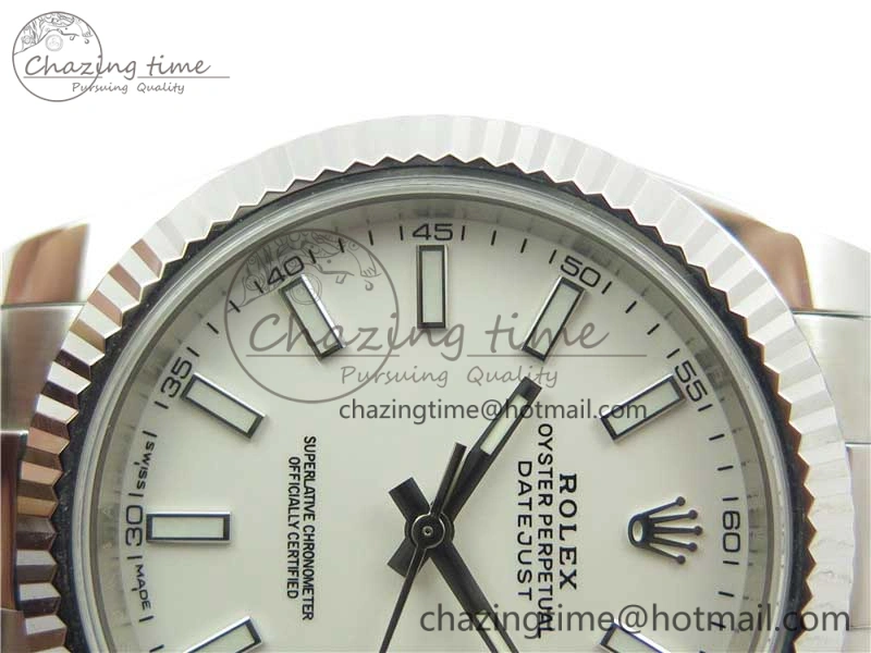 DateJust 126334 SS Noob 1:1 904L Best Edition White Dial Stick Markers on Oyster Bracelet A3235