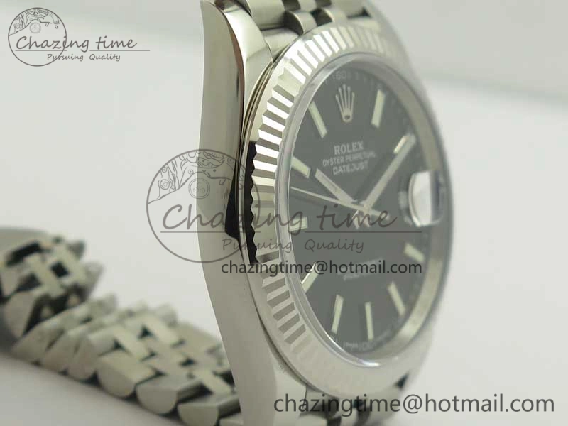DateJust 126334 SS REF 1:1 Best Edition Black Dial Stick Markers on New version Jubilee Bracelet A3235