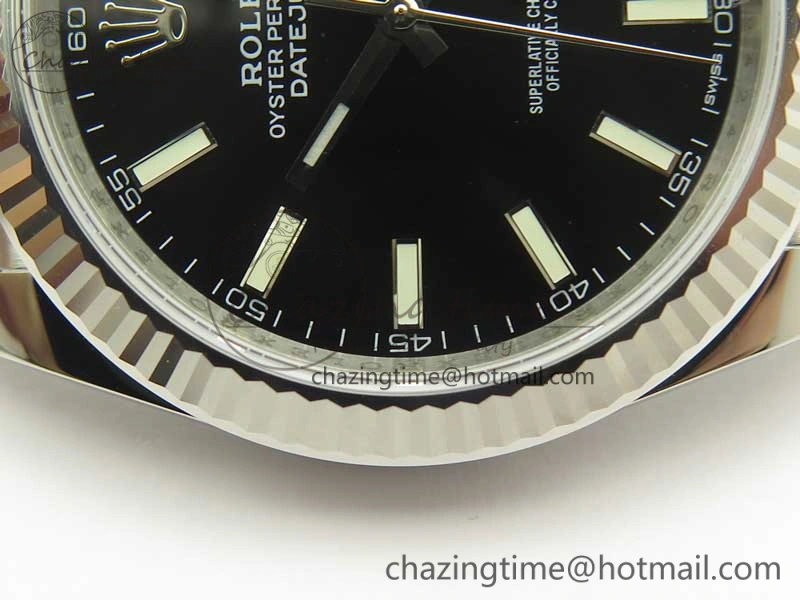 DateJust 126334 SS REF 1:1 Best Edition Black Dial Stick Markers on New version Jubilee Bracelet A3235