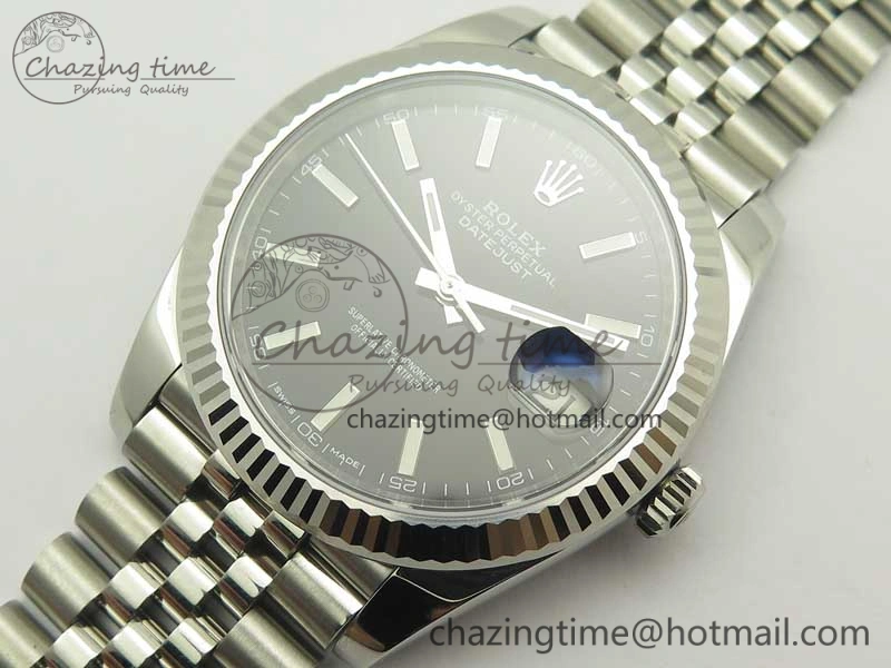 DateJust 126334 SS REF 1:1 Best Edition Black Dial Stick Markers on New version Jubilee Bracelet A3235
