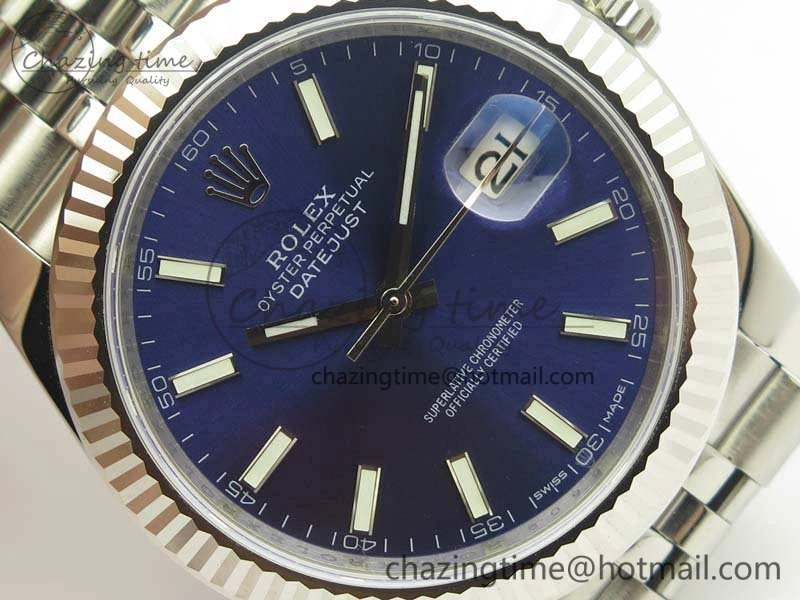 DateJust 126334 SS REF 1:1 Best Edition Blue Dial Stick Markers On New Version Jubilee Bracelet A3235
