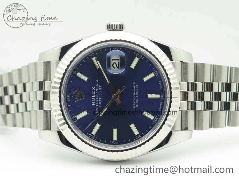 DateJust 126334 SS REF 1:1 Best Edition Blue Dial Stick Markers On New Version Jubilee Bracelet A3235