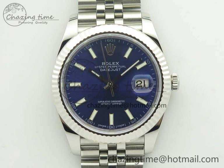 DateJust 126334 SS REF 1:1 Best Edition Blue Dial Stick Markers On New Version Jubilee Bracelet A3235