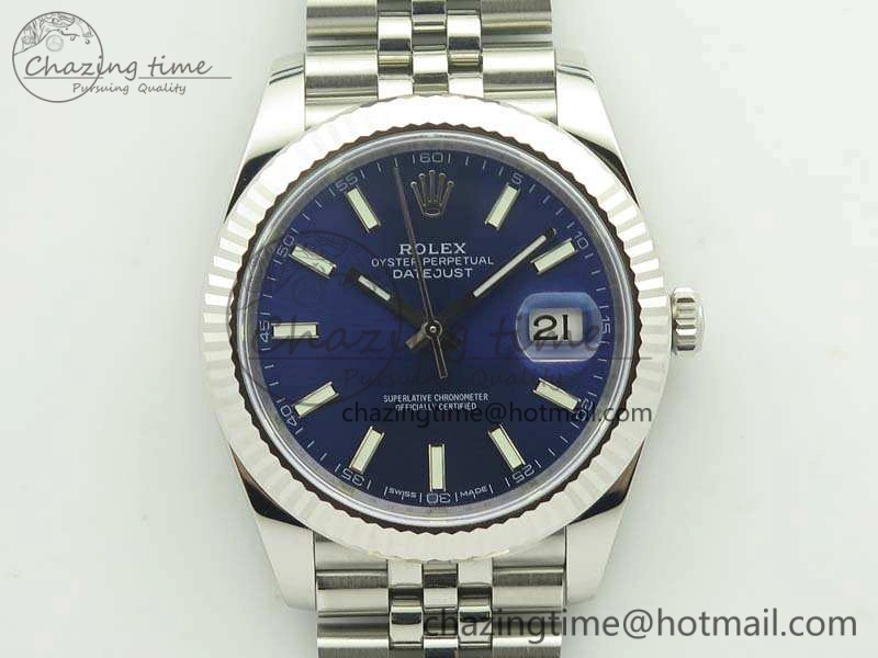 DateJust 126334 SS REF 1:1 Best Edition Blue Dial Stick Markers On New Version Jubilee Bracelet A3235