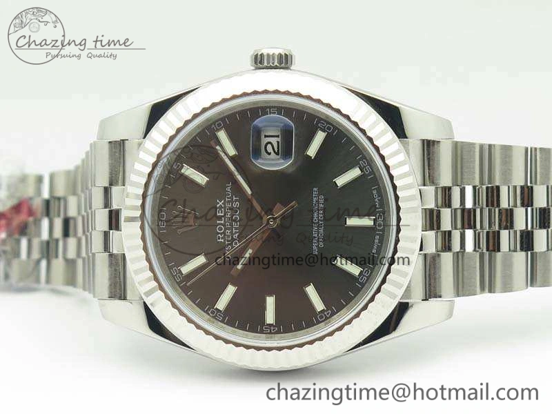 DateJust 126334 SS REF 1:1 Best Edition Gray Dial Stick Markers On New Version Jubilee Bracelet A3235