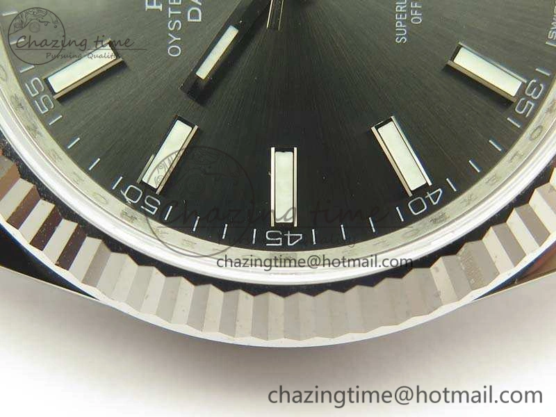 DateJust 126334 SS REF 1:1 Best Edition Gray Dial Stick Markers On New Version Jubilee Bracelet A3235