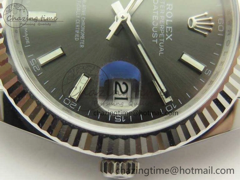DateJust 126334 SS REF 1:1 Best Edition Gray Dial Stick Markers On New Version Jubilee Bracelet A3235