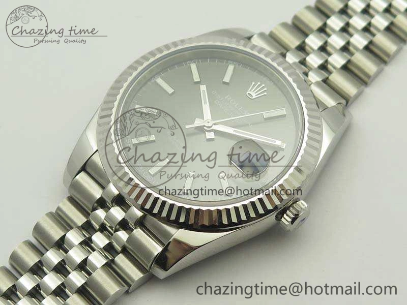DateJust 126334 SS REF 1:1 Best Edition Gray Dial Stick Markers On New Version Jubilee Bracelet A3235