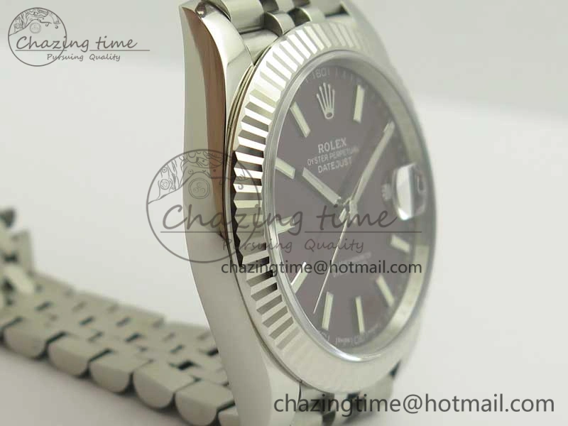 DateJust 126334 SS REF 1:1 Best Edition Purple Dial Stick Markers on New version Jubilee Bracelet A3235
