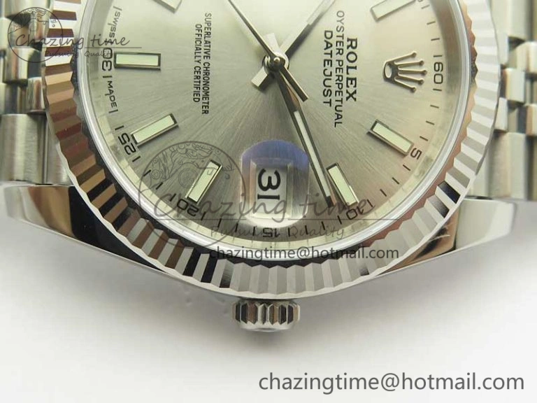 DateJust 126334 SS REF 1:1 Best Edition Silver Dial Stick Markers on New version Jubilee Bracelet A3235