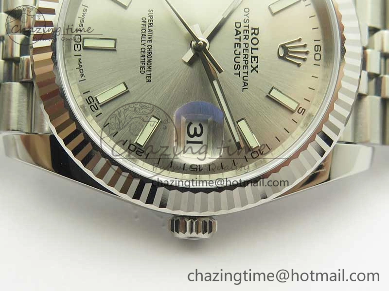DateJust 126334 SS REF 1:1 Best Edition Silver Dial Stick Markers on New version Jubilee Bracelet A3235