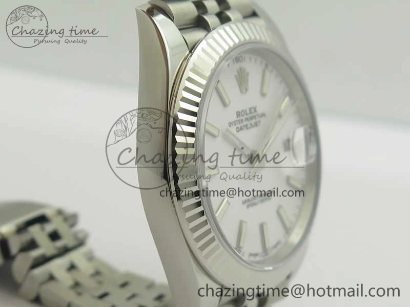 DateJust 126334 SS REF 1:1 Best Edition White Dial Stick Markers on New version Jubilee Bracelet A3235