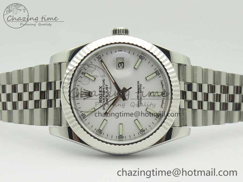 DateJust 126334 SS REF 1:1 Best Edition White Dial Stick Markers on New version Jubilee Bracelet A3235