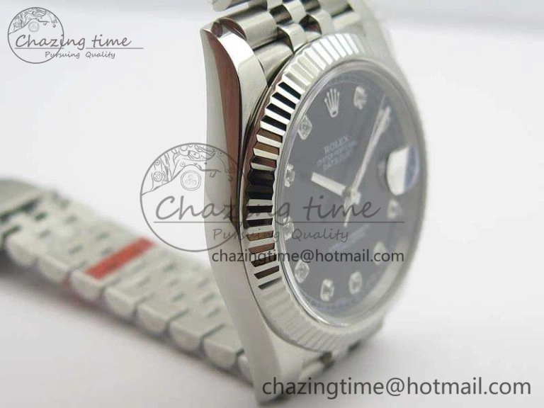 DateJust 228238 SS Noob 1:1 Best Edition Black Dial Diamond On Jubilee Bracelet A3235