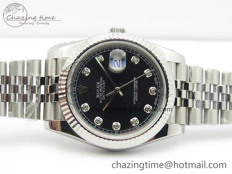 DateJust 228238 SS Noob 1:1 Best Edition Black Dial Diamond On Jubilee Bracelet A3235