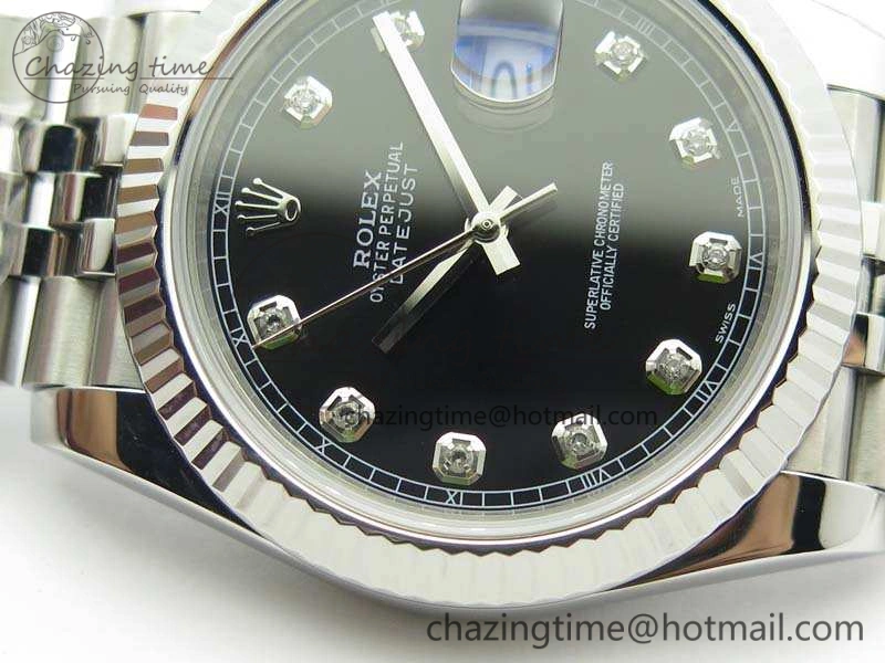 DateJust 228238 SS Noob 1:1 Best Edition Black Dial Diamond On Jubilee Bracelet A3235