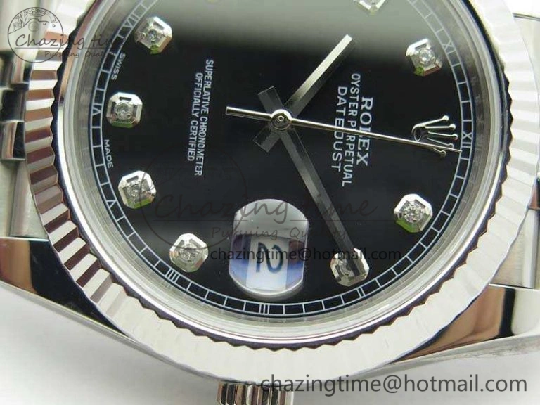 DateJust 228238 SS Noob 1:1 Best Edition Black Dial Diamond On Jubilee Bracelet A3235