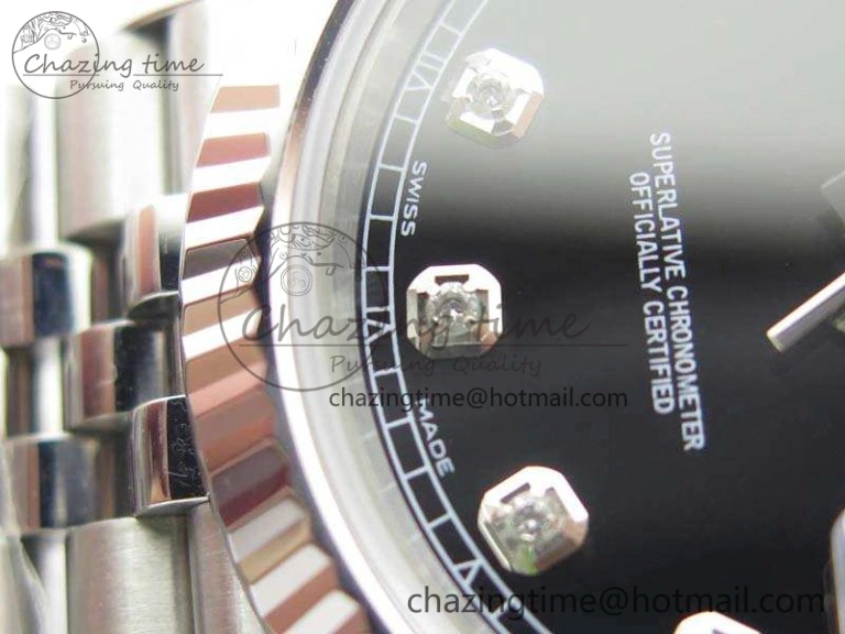 DateJust 228238 SS Noob 1:1 Best Edition Black Dial Diamond On Jubilee Bracelet A3235