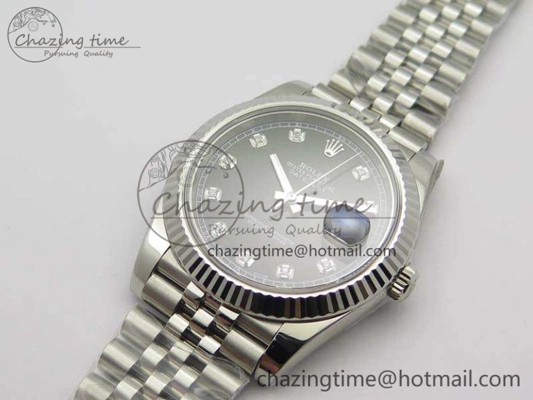 DateJust 228238 SS Noob 1:1 Best Edition Black Dial Diamond On Jubilee Bracelet A3235