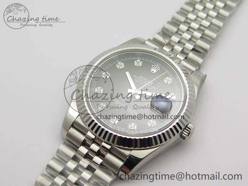 DateJust 228238 SS Noob 1:1 Best Edition Black Dial Diamond On Jubilee Bracelet A3235