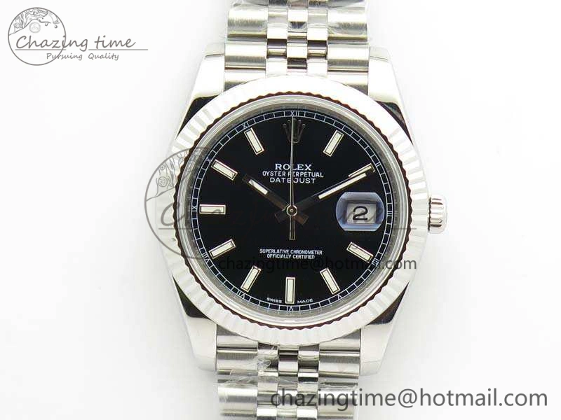 DateJust 228238 SS Noob 1:1 Best Edition Black Dial Stick Markers On Jubilee Bracelet A3235