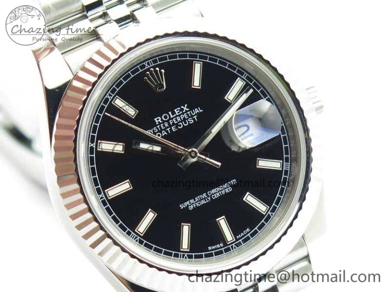 DateJust 228238 SS Noob 1:1 Best Edition Black Dial Stick Markers On Jubilee Bracelet A3235
