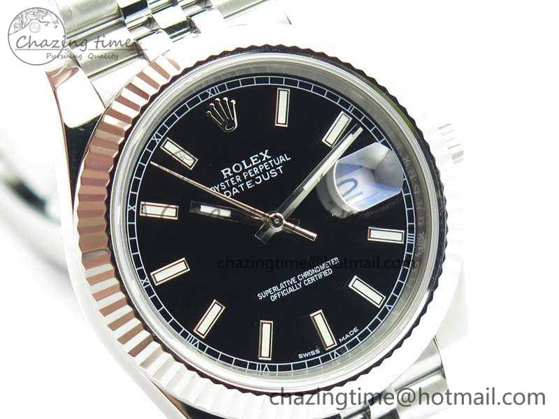 DateJust 228238 SS Noob 1:1 Best Edition Black Dial Stick Markers On Jubilee Bracelet A3235