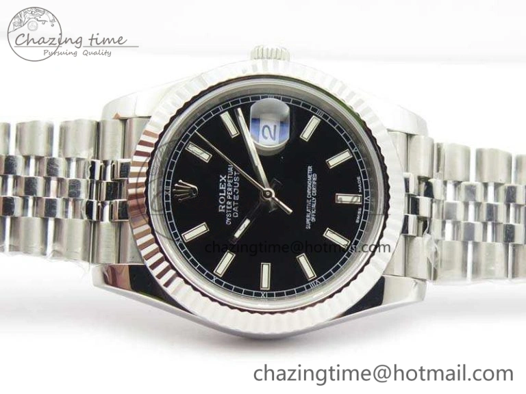 DateJust 228238 SS Noob 1:1 Best Edition Black Dial Stick Markers On Jubilee Bracelet A3235