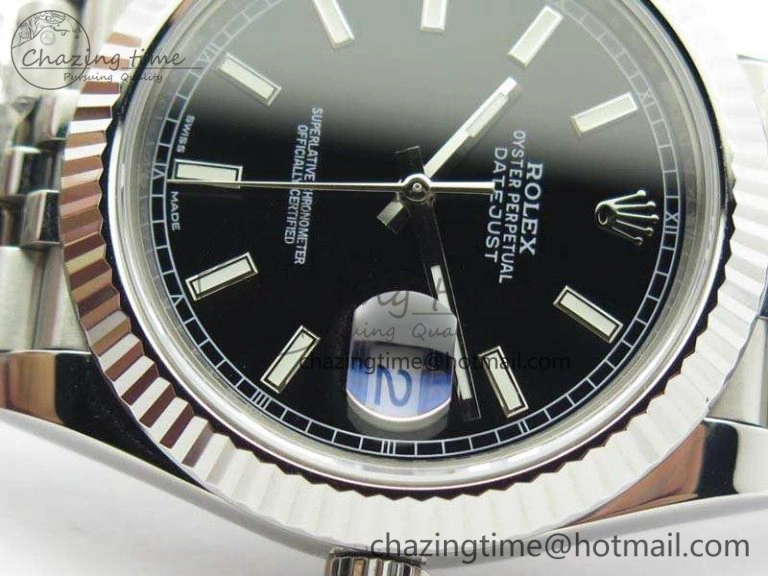 DateJust 228238 SS Noob 1:1 Best Edition Black Dial Stick Markers On Jubilee Bracelet A3235