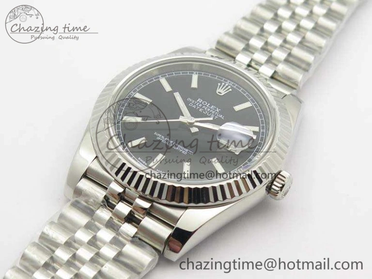 DateJust 228238 SS Noob 1:1 Best Edition Black Dial Stick Markers On Jubilee Bracelet A3235