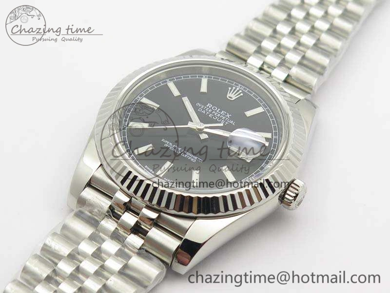 DateJust 228238 SS Noob 1:1 Best Edition Black Dial Stick Markers On Jubilee Bracelet A3235