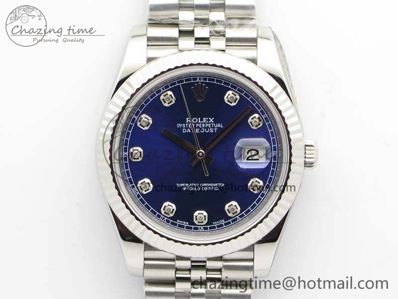 DateJust 228238 SS Noob 1:1 Best Edition Blue Dial Diamond On Jubilee Bracelet A3235