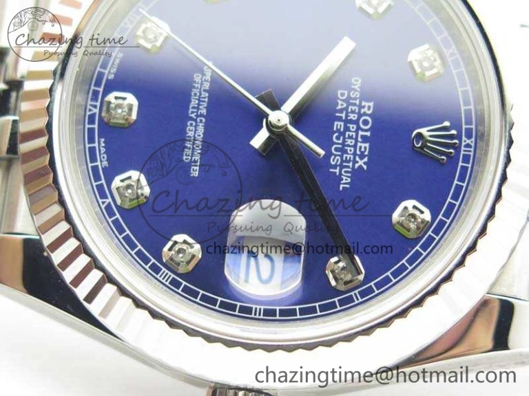 DateJust 228238 SS Noob 1:1 Best Edition Blue Dial Diamond On Jubilee Bracelet A3235