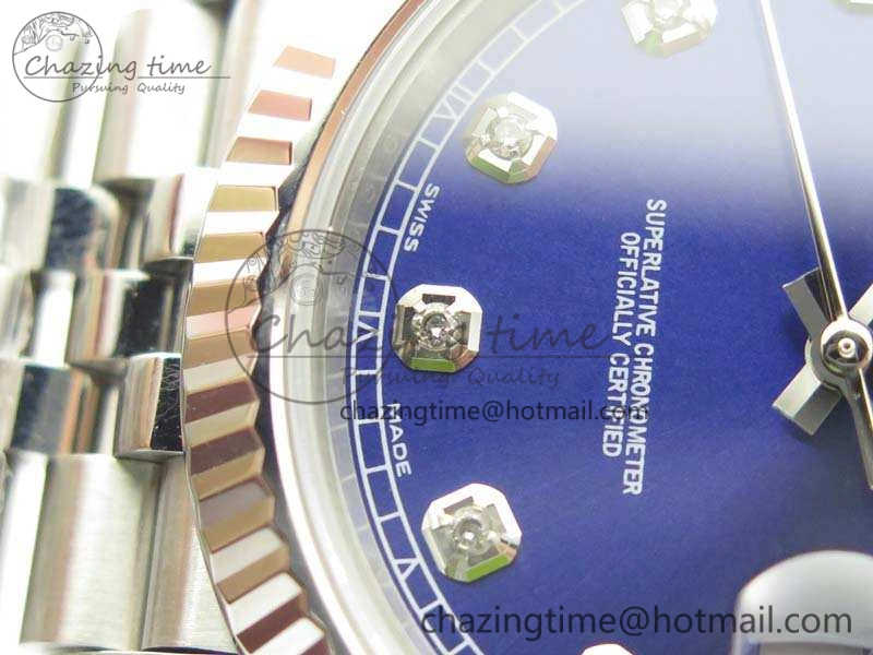 DateJust 228238 SS Noob 1:1 Best Edition Blue Dial Diamond On Jubilee Bracelet A3235