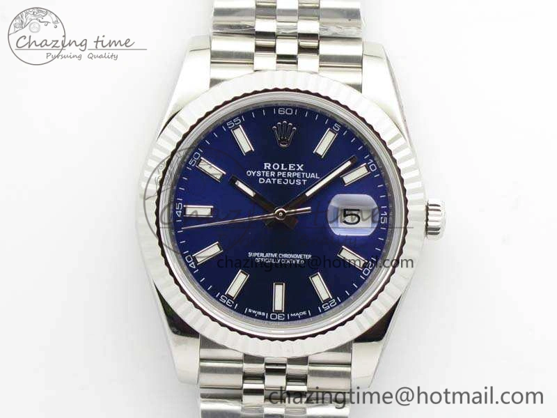 DateJust 228238 SS Noob 1:1 Best Edition Blue Dial Stick Markers On Jubilee Bracelet A3235