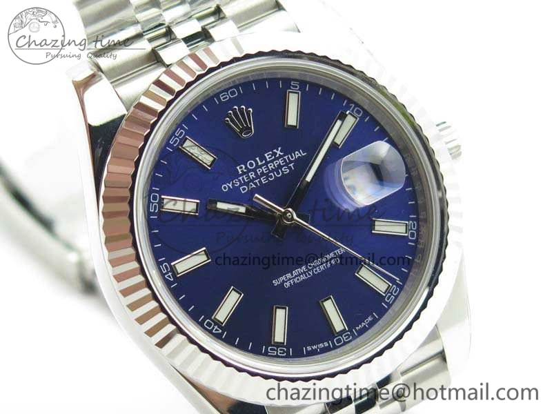DateJust 228238 SS Noob 1:1 Best Edition Blue Dial Stick Markers On Jubilee Bracelet A3235